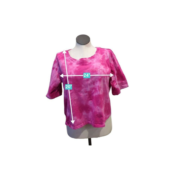 Bebe Sport Women's 1X Short Sleeve Tie Dye Hot Pink Magenta. - Picture 7 of 8